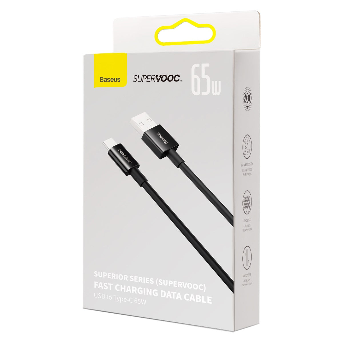 Baseus Superior Series (SUPERVOOC) Fast Charging Data Cable USB to Type-C 65W in Pakistan – AvaNext.pk