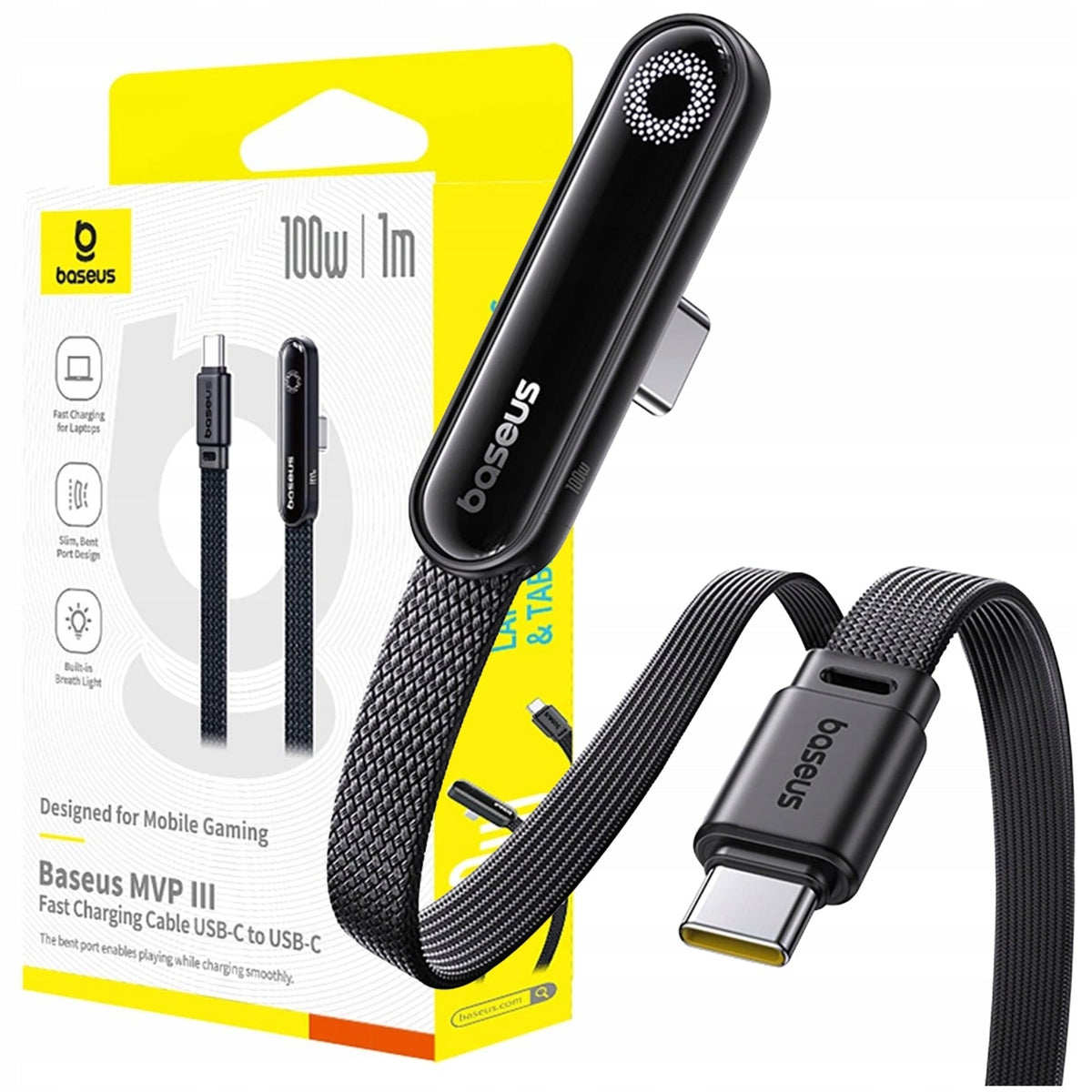 Baseus MVP 3 Fast Charging Cable, USB to Type-C 100W in Pakistan – AvaNext.pk