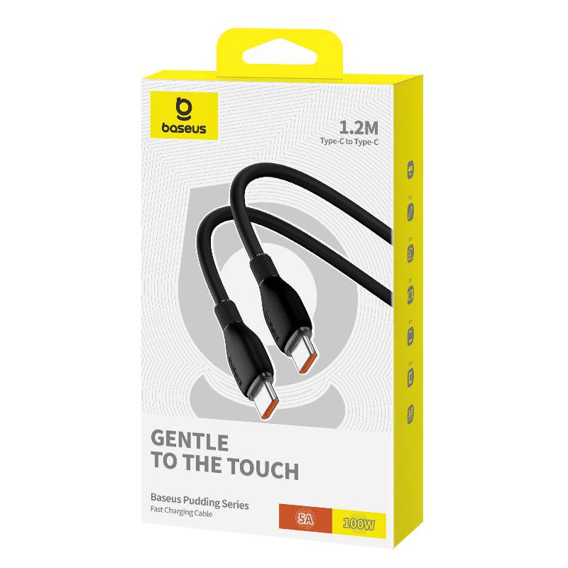 Baseus Pudding Series Fast Charging Cable Type-C to Type-C 100W in Pakistan – AvaNext.pk