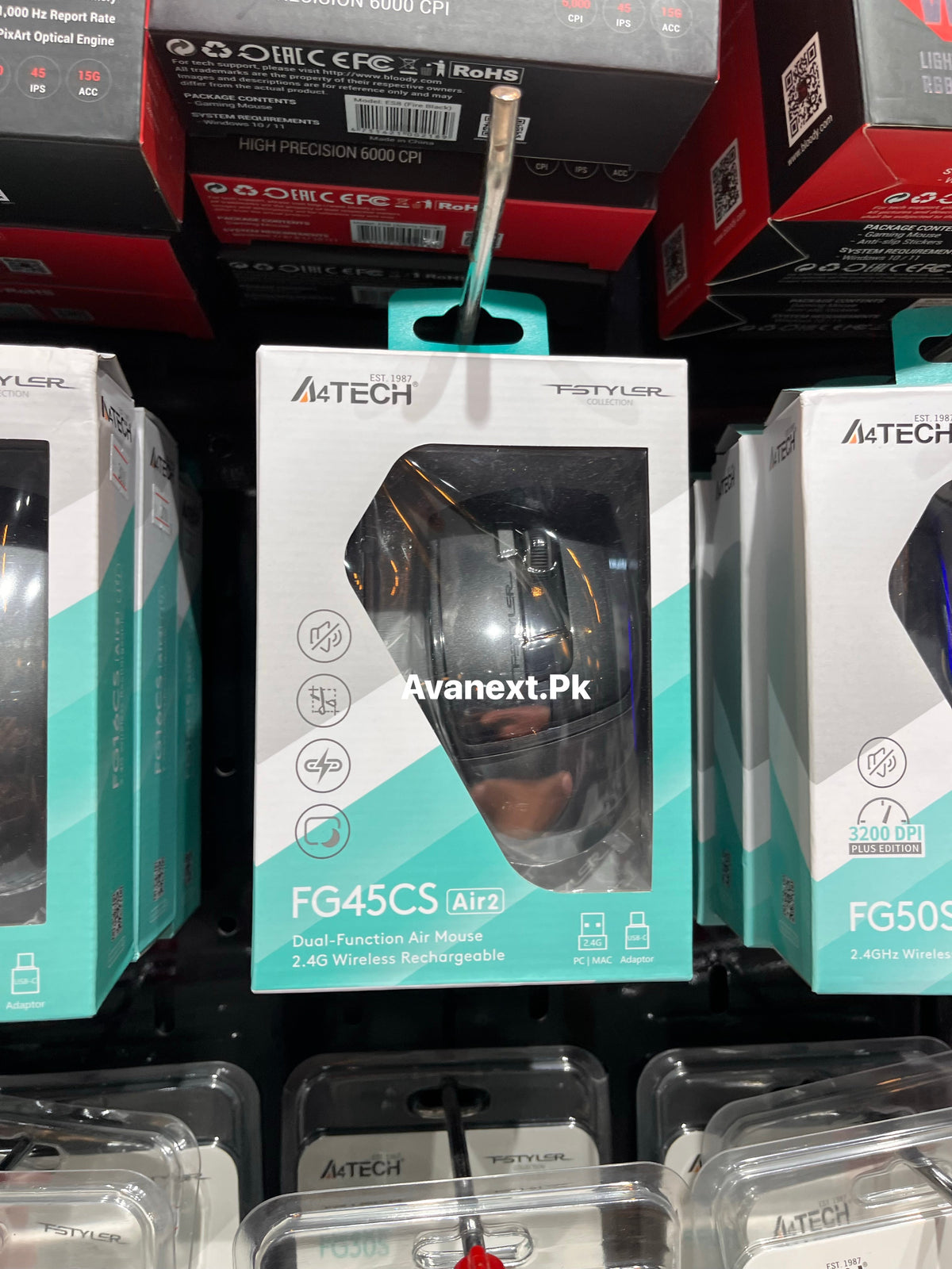A4Tech FG45CS Air2 Dual-Function Rechargeable Wireless Mouse