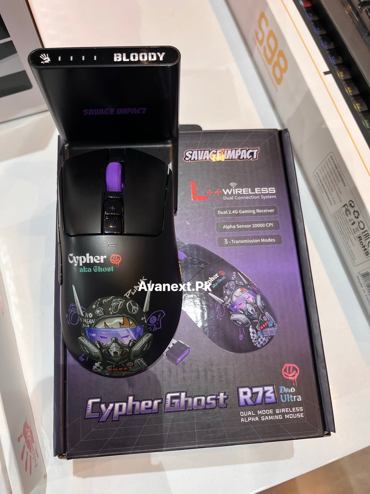 Bloody Cypher Ghost R73 Duo Ultra Wireless Gaming Mouse
