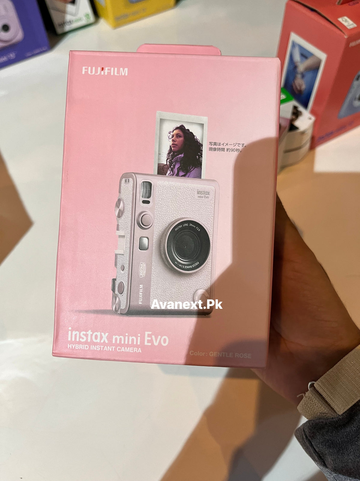 Fujifilm Instax mini Evo Hybrid Instant Camera – Gentle Rose