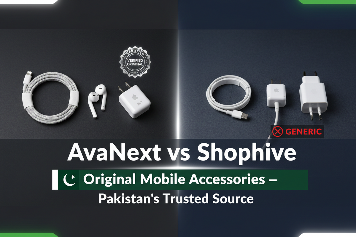 AvaNext and Shophive tech accessories comparison in Pakistan