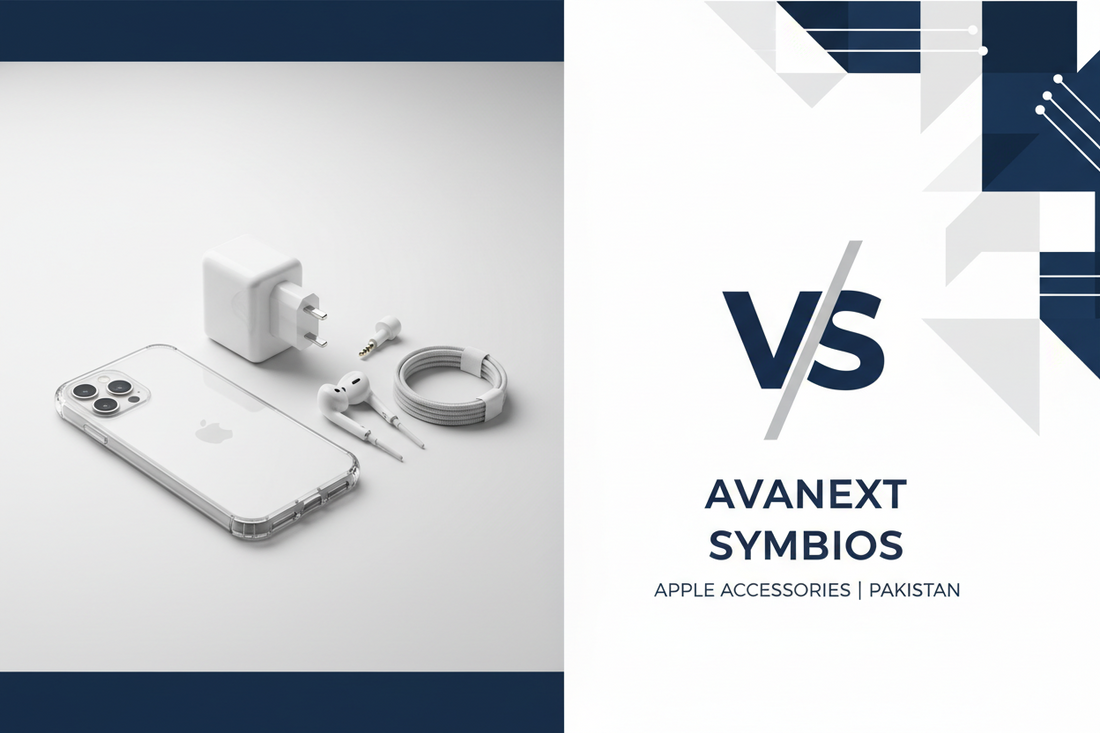 AvaNext and Symbios Apple accessories comparison in Pakistan