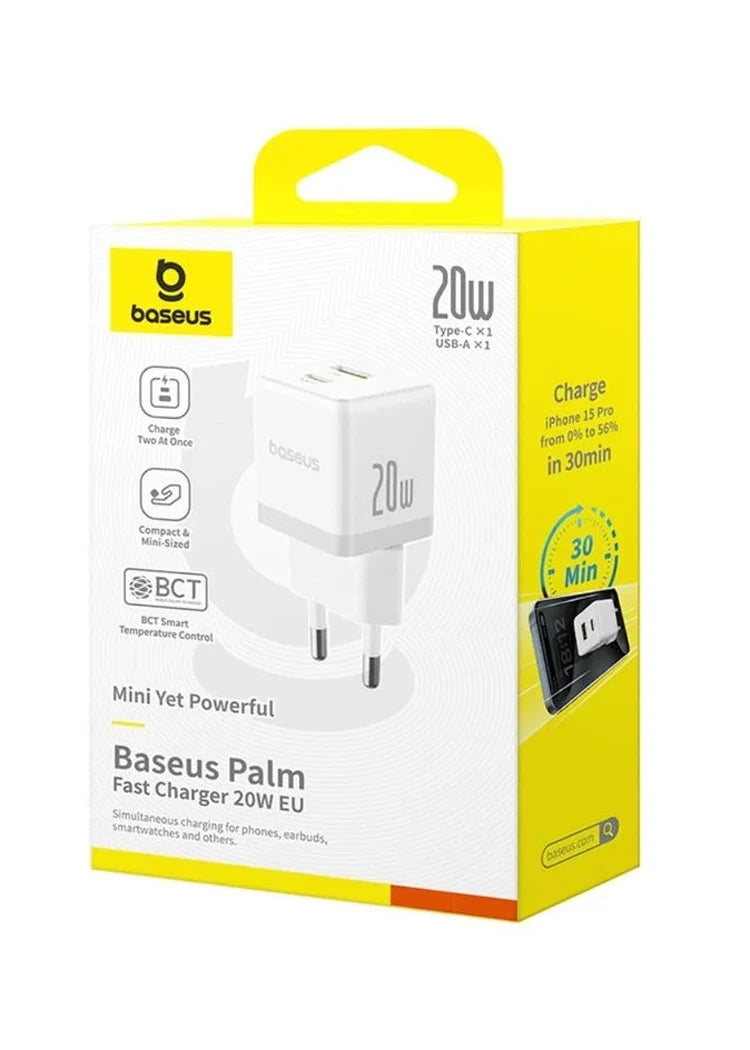 Baseus 20W Palm 1C 20W Charger US PIN P10111603213-00 in Pakistan – AvaNext.pk