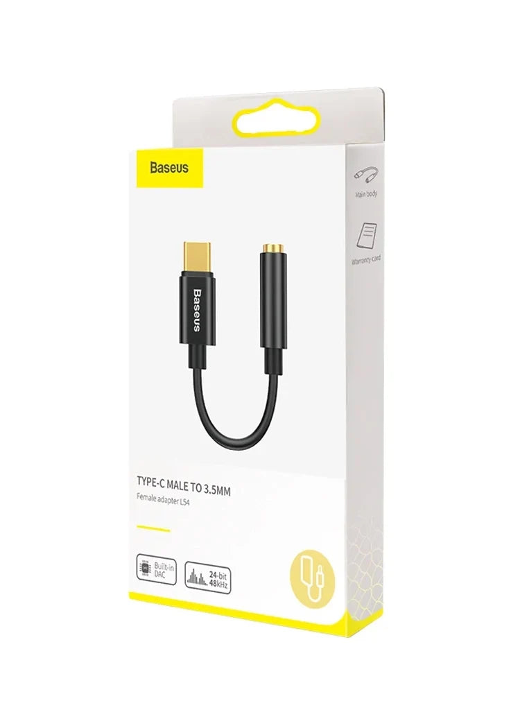 Baseus Headphone Adapter Type-C to 3.5MM Female Adaptor L54 in Pakistan – AvaNext.pk