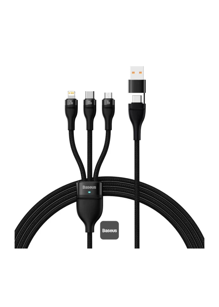 Baseus Two For Three Cable 1.2M 100W CASS030101 in Pakistan – AvaNext.pk