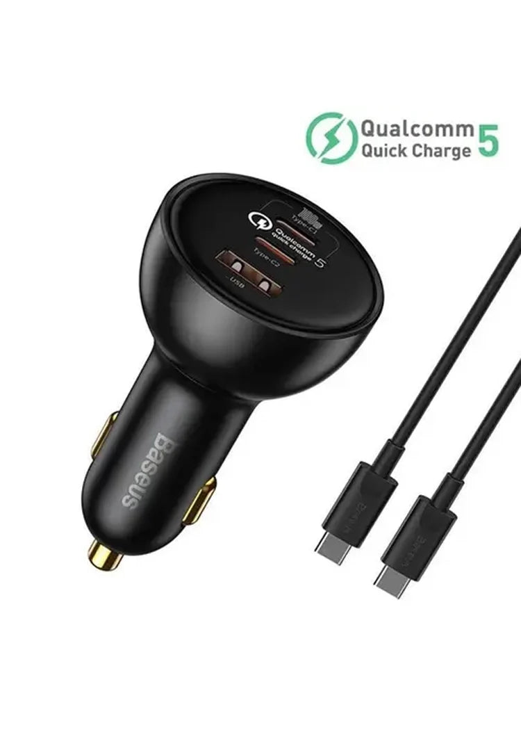 Baseus TZCCZM-0G 160W 2C+U Car Charger in Pakistan – AvaNext.pk