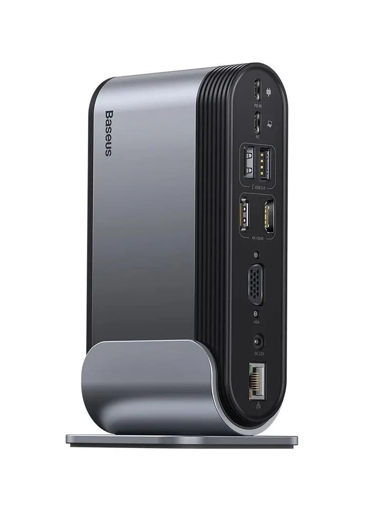 CN-Baseus UnionJoy 14-Port Three-Screen Multifunctional Type-C HUB in Pakistan – AvaNext.pk