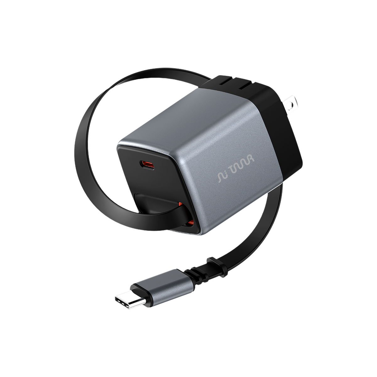 TAAR OMI 45W GaN Charger with Retractable USB-C Cable product image