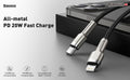 Baseus Cafule Metal USB-C to Lightning 20W Cable – product view