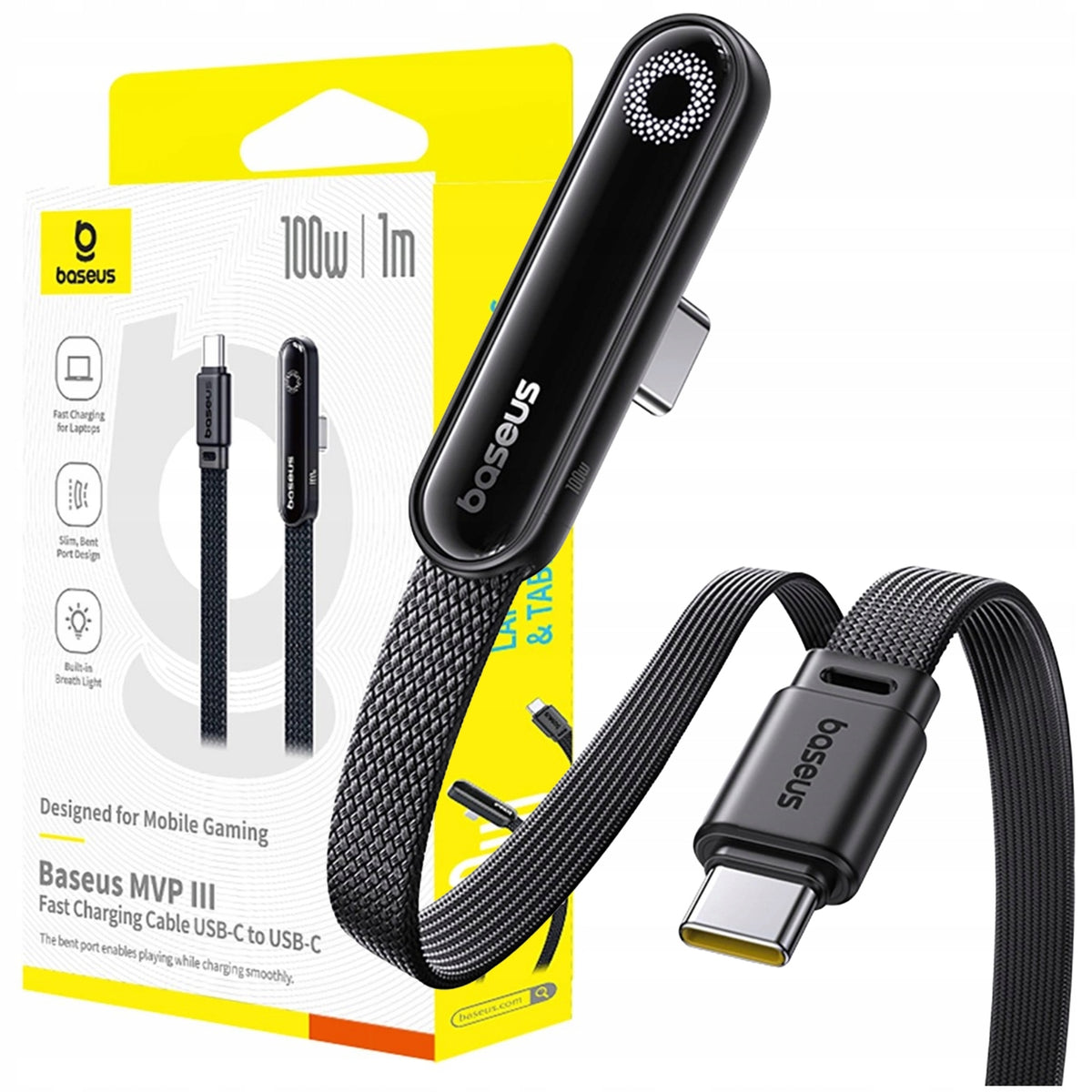 Baseus MVP 3 Fast Charging Cable USB to Type-C 100W – Baseus product image