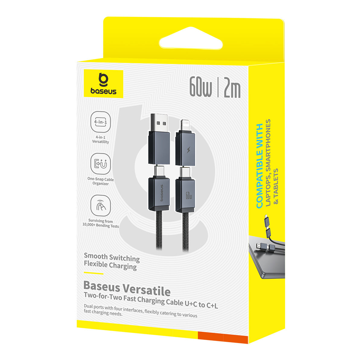 Baseus Versatile Two-for-Two U+C to C+L 60W – product view