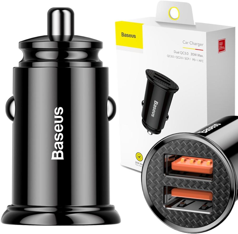 Baseus Circular Plastic A+A 30W Dual QC3.0 Quick Car Charger – Baseus product image