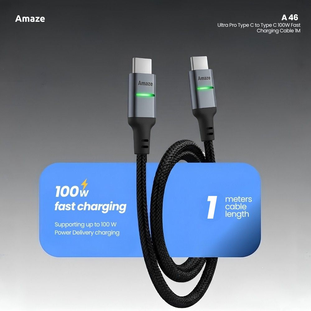 Amaze Ultra Pro USB-C to USB-C 100W Fast Charging Cable - A46 in Pakistan - image 3