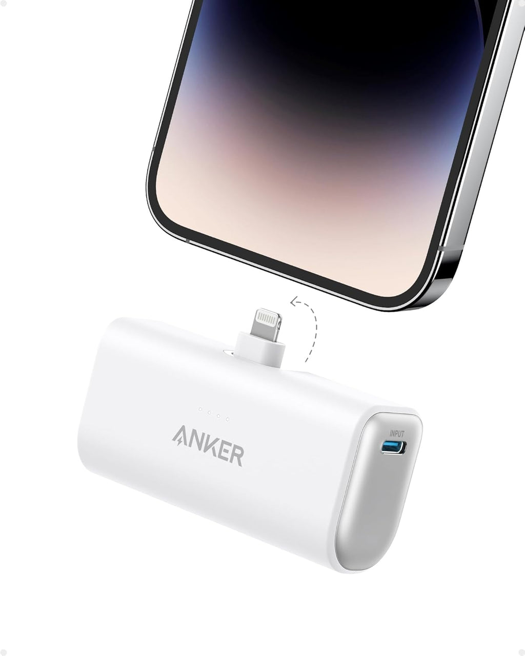 Anker Nano Power Bank 5000mAh with Built-In Lightning Connector 12W - A1645