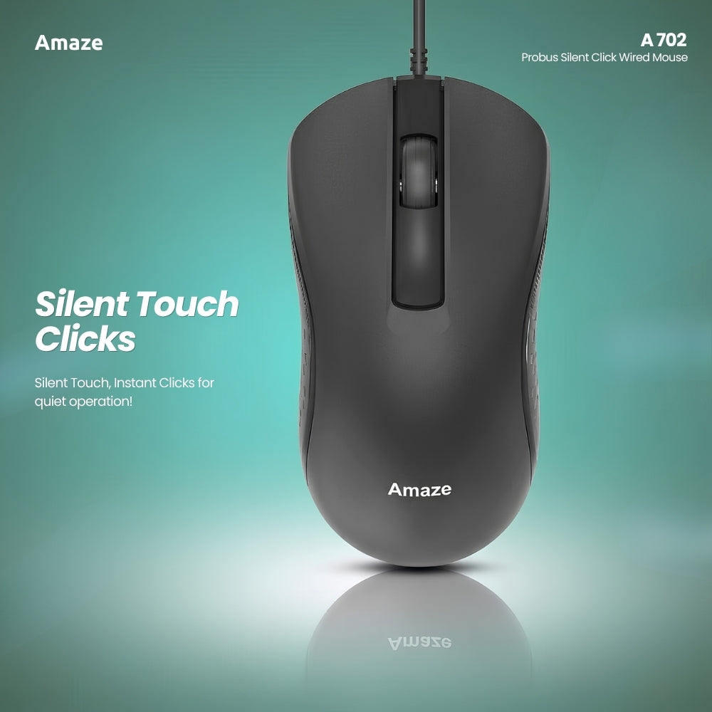 Amaze A702 Probus Silent Click Wired Mouse in Pakistan - image 2