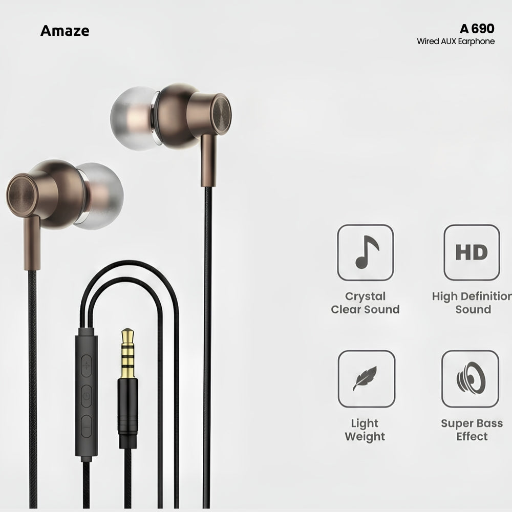 Amaze A690 Ultra Bass Wired Aux Handsfree in Pakistan - image 2