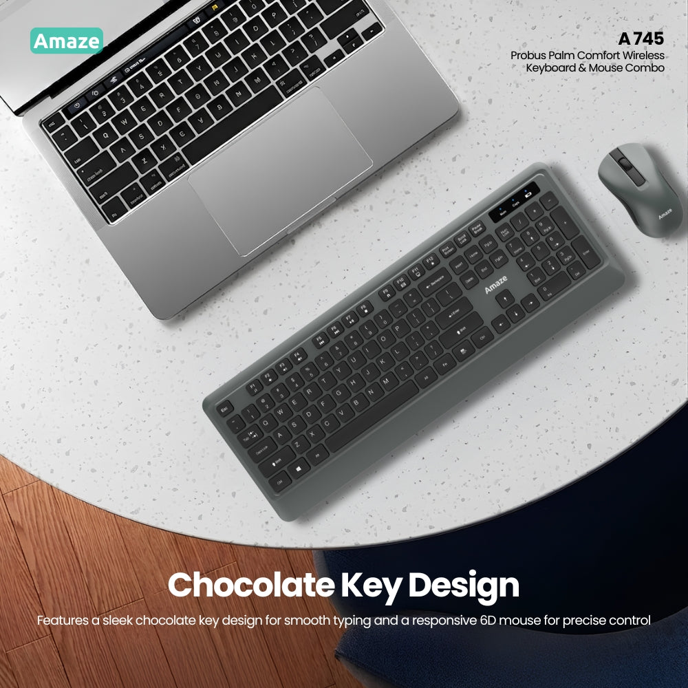 Amaze Probus Palm Comfort Wireless Keyboard & Mouse Combo - A745 in Pakistan - image 3