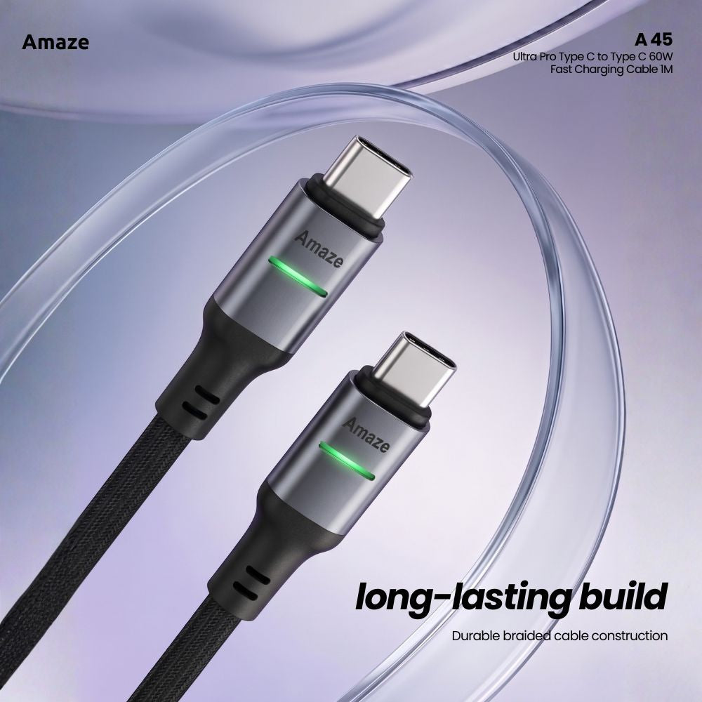 Amaze Ultra Pro USB-C to USB-C 60W Fast Charging Cable - A45 in Pakistan - image 4
