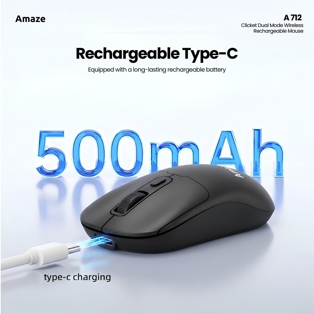 Amaze A712 Clicket Dual Wireless Rechargeable Mouse in Pakistan - image 4