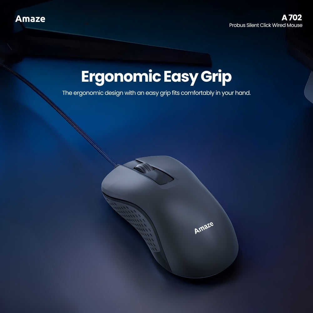 Amaze A702 Probus Silent Click Wired Mouse in Pakistan - image 3