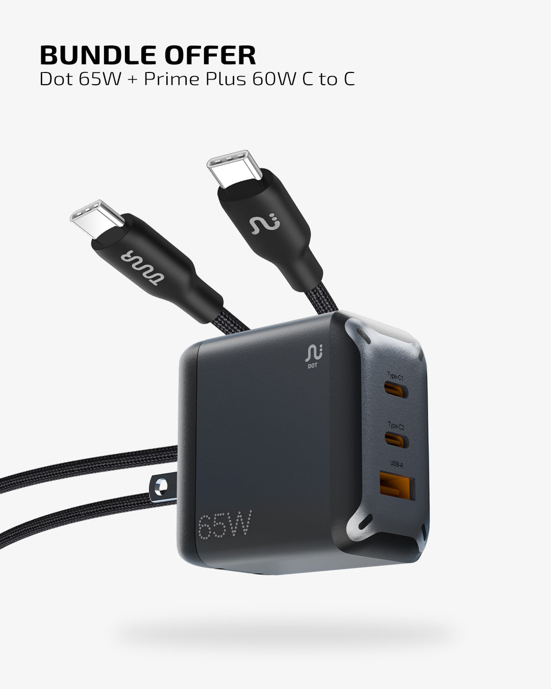 TAAR Dot 65W + Prime Plus 60W USB-C to USB-C product image