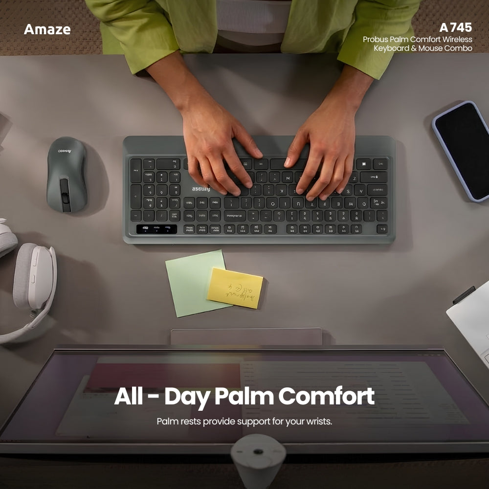 Amaze Probus Palm Comfort Wireless Keyboard & Mouse Combo - A745 in Pakistan - image 4