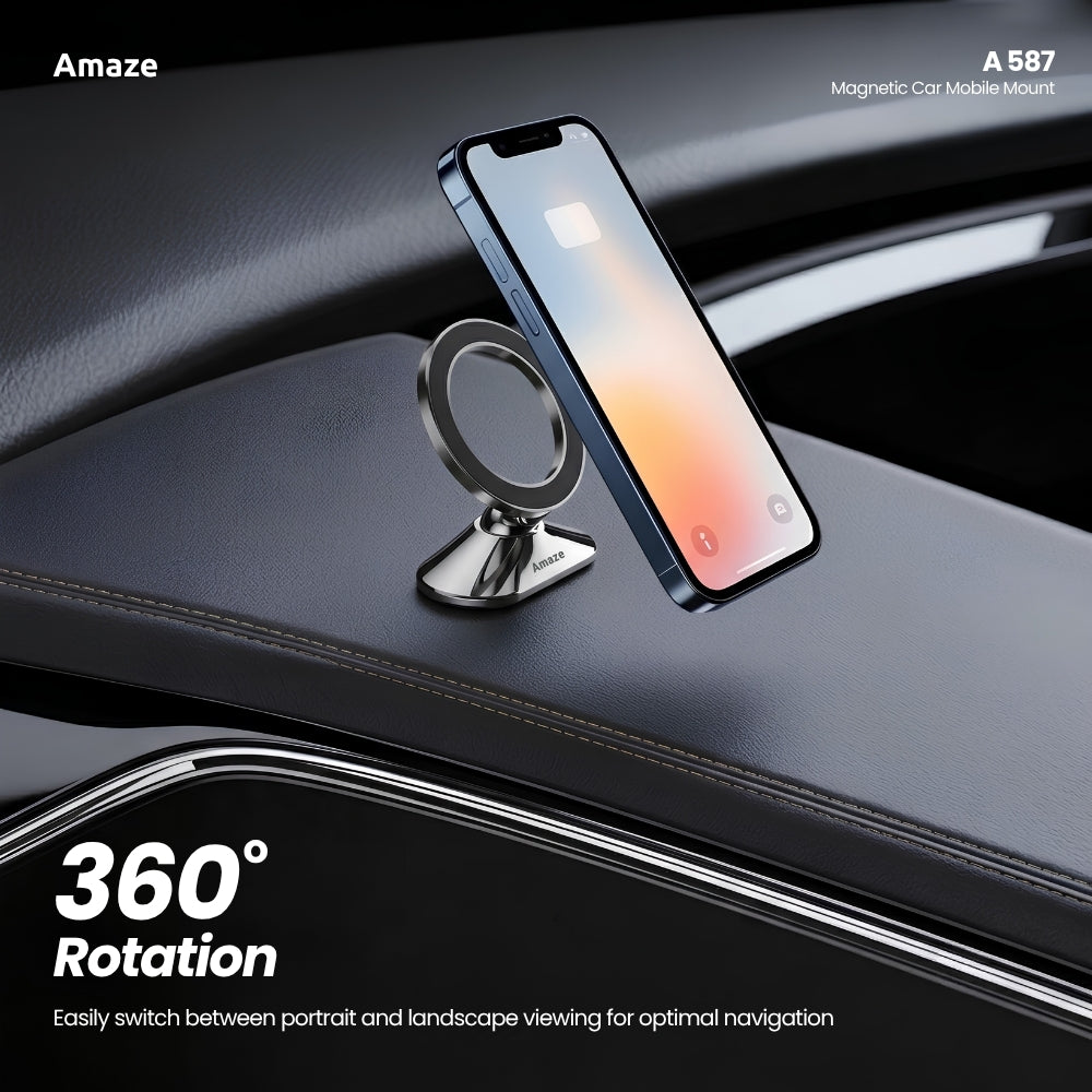 Amaze Zinc Alloy Magnetic Car Mobile Holder - A587 in Pakistan - image 4