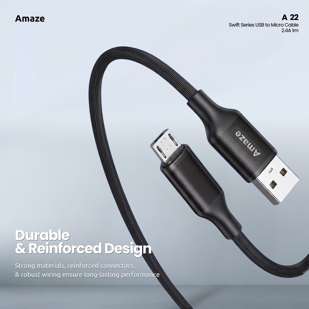 Amaze A22 Swift Series USB to Micro Cable 2.4A -1m in Pakistan - image 4