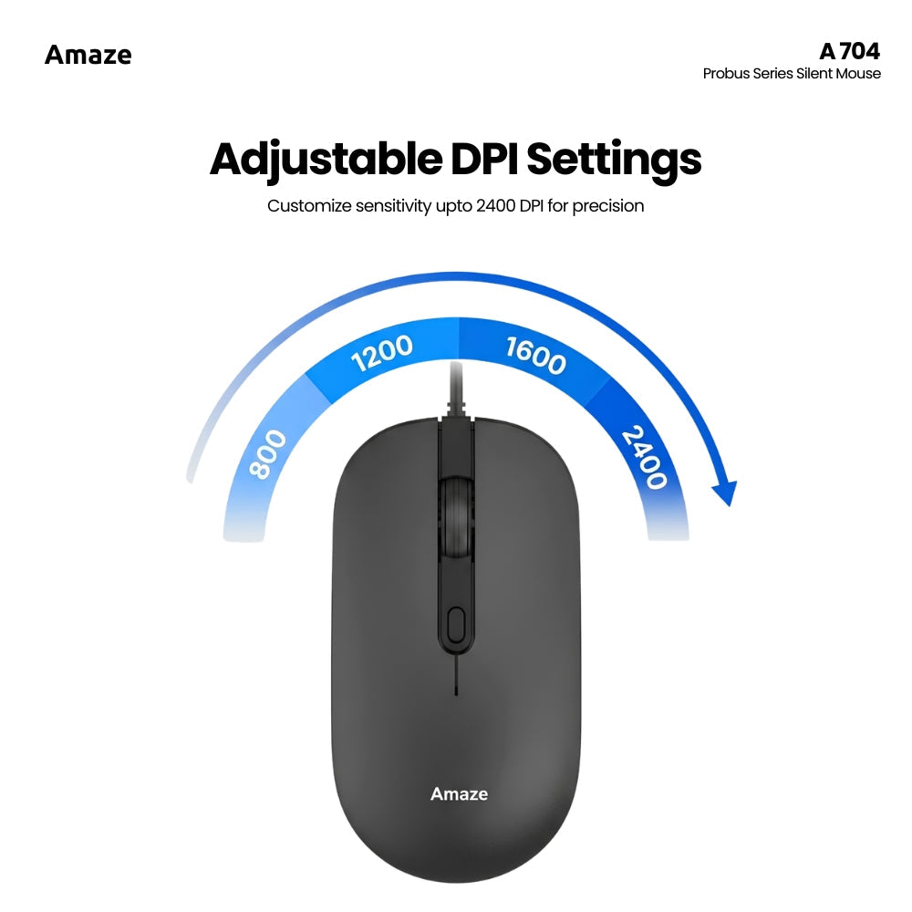 Amaze A704 Probus Series Silent Touch Wired Mouse in Pakistan - image 4