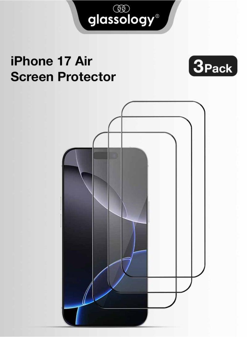 Glassology 3 Pack iPhone 17 Air Ultra HD Clear 9H Screen Protector, Heavy-duty Protection, Anti-Fingerprint, Smudge-Free, Case-Friendly for iPhone 17 Air