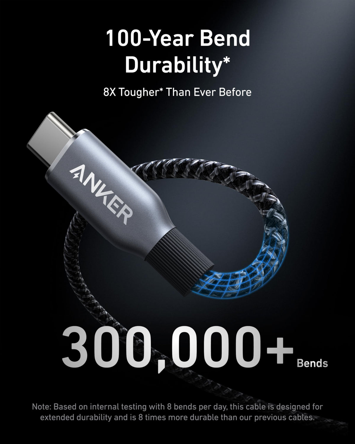 Anker Prime 240W USB-C to USB-C Fast Charging Cable Upcycled - A88E26 - view 3