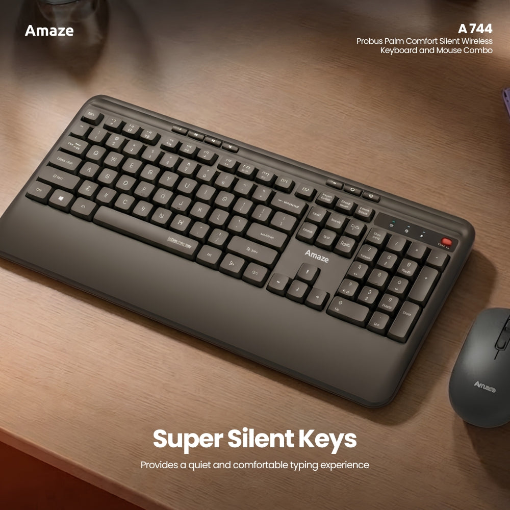 Amaze Probus Palm Comfort Silent Wireless Keyboard & Mouse Combo - A744 in Pakistan - image 3