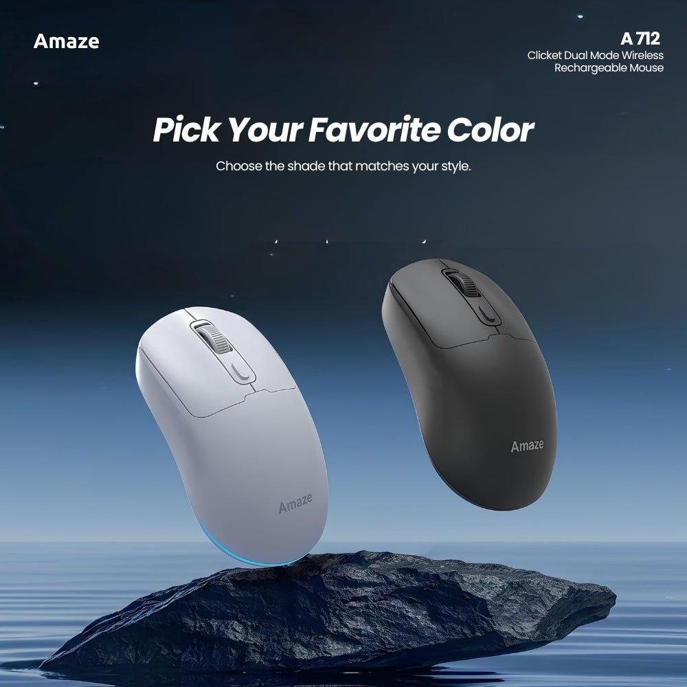 Amaze A712 Clicket Dual Wireless Rechargeable Mouse in Pakistan - image 6