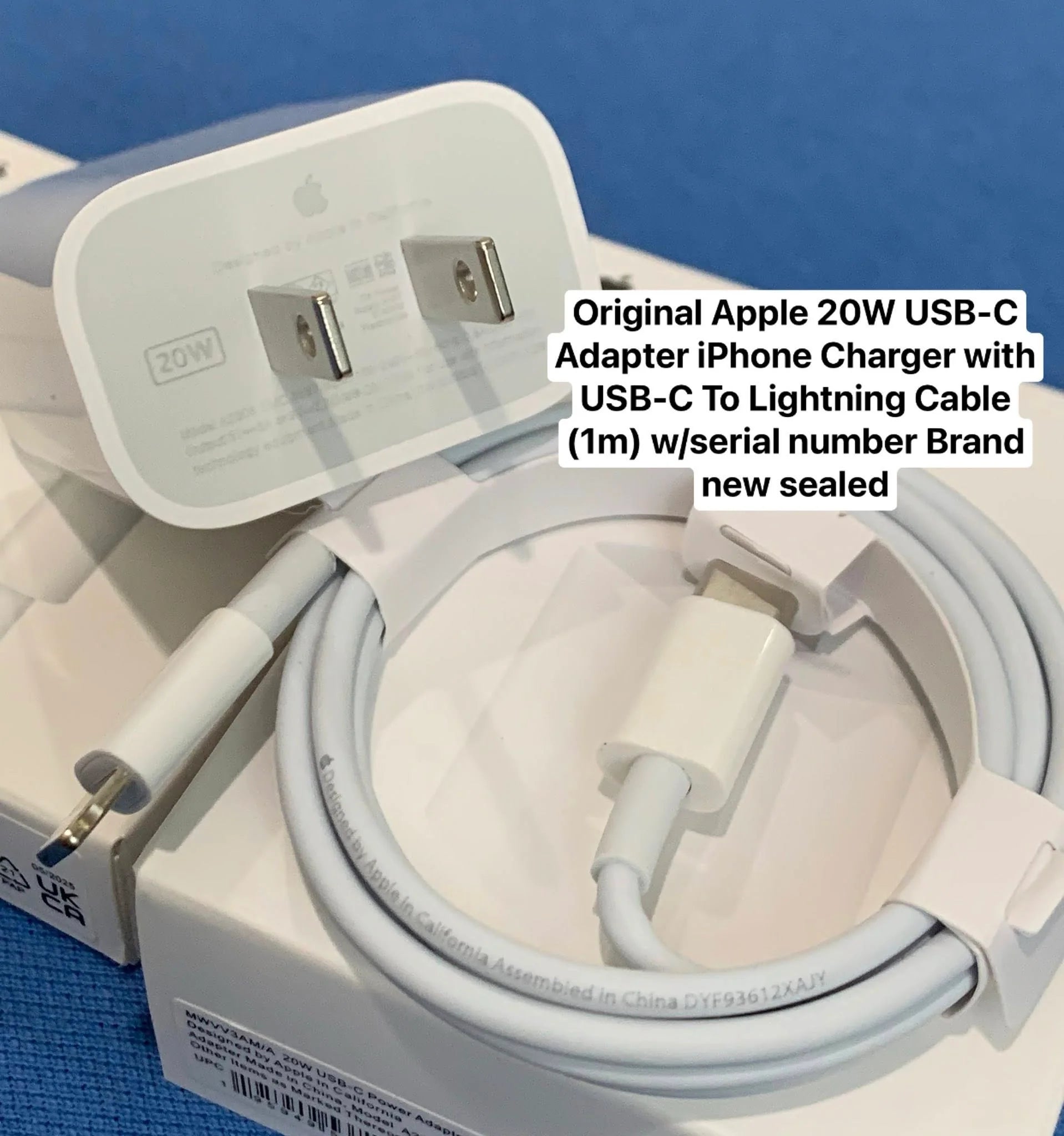 Apple 2-Pin 20W USB-C Power Adapter with FREE Cable