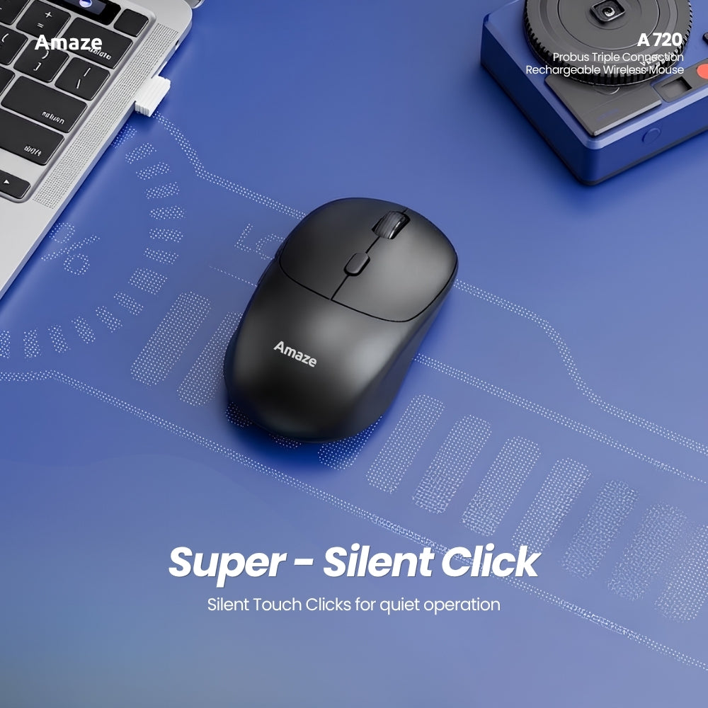 Amaze A720 Probus Triple Connection Rechargeable Wireless Mouse in Pakistan - image 6