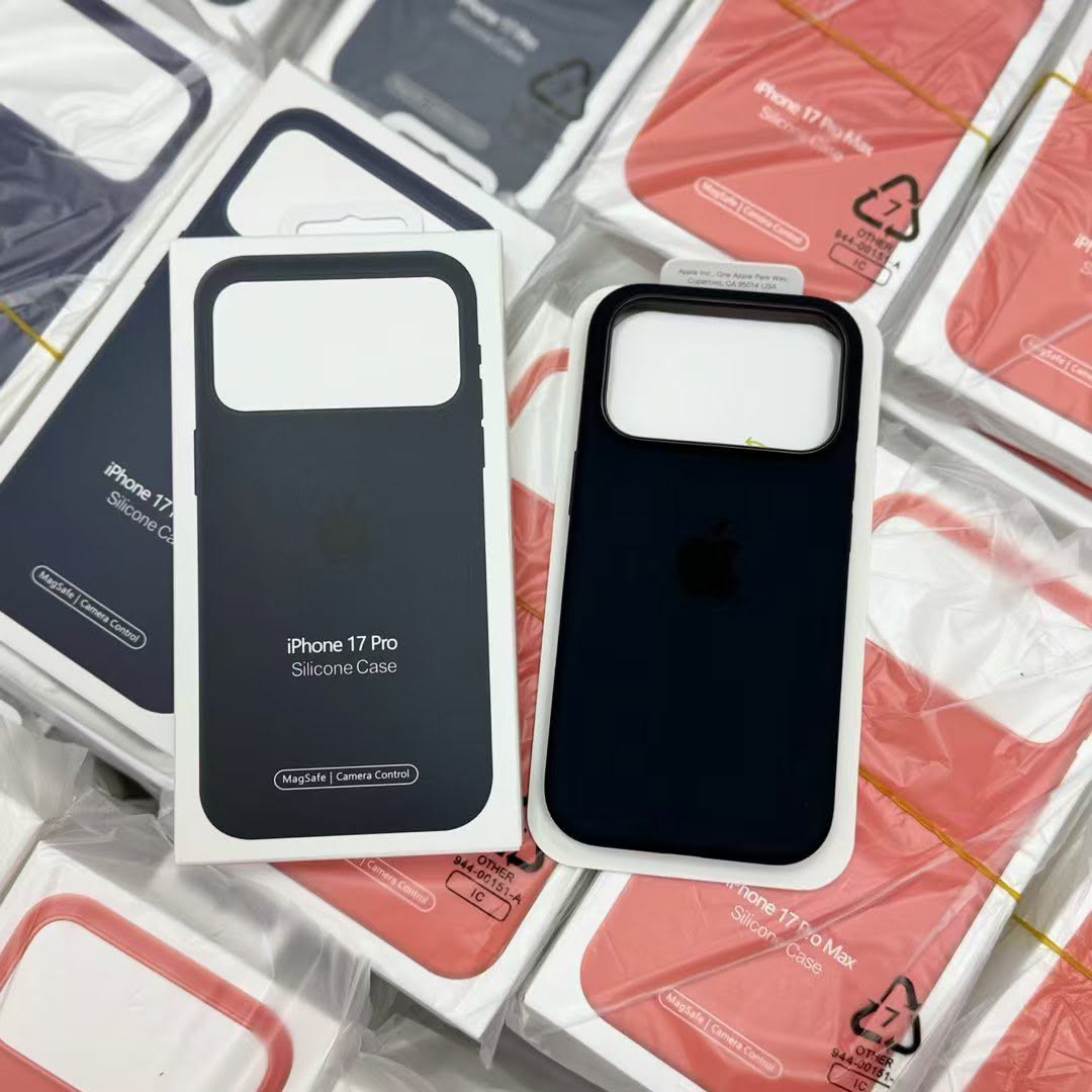 Green iPhone 17 Pro silicone case with raised camera surround