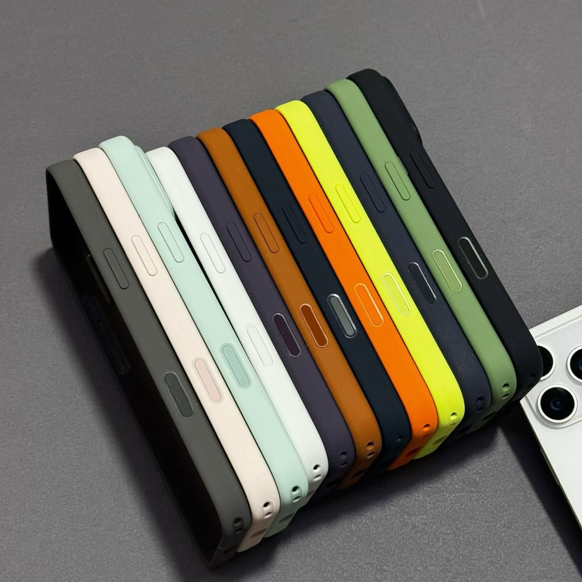 Silicone cases for iPhone 17 Pro in assorted colours