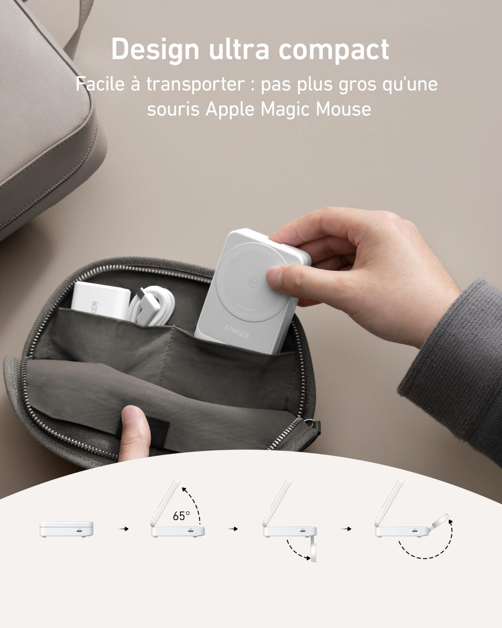 Anker MagGo Wireless Charging Station (Foldable 3-in-1) - B2557 - view 5