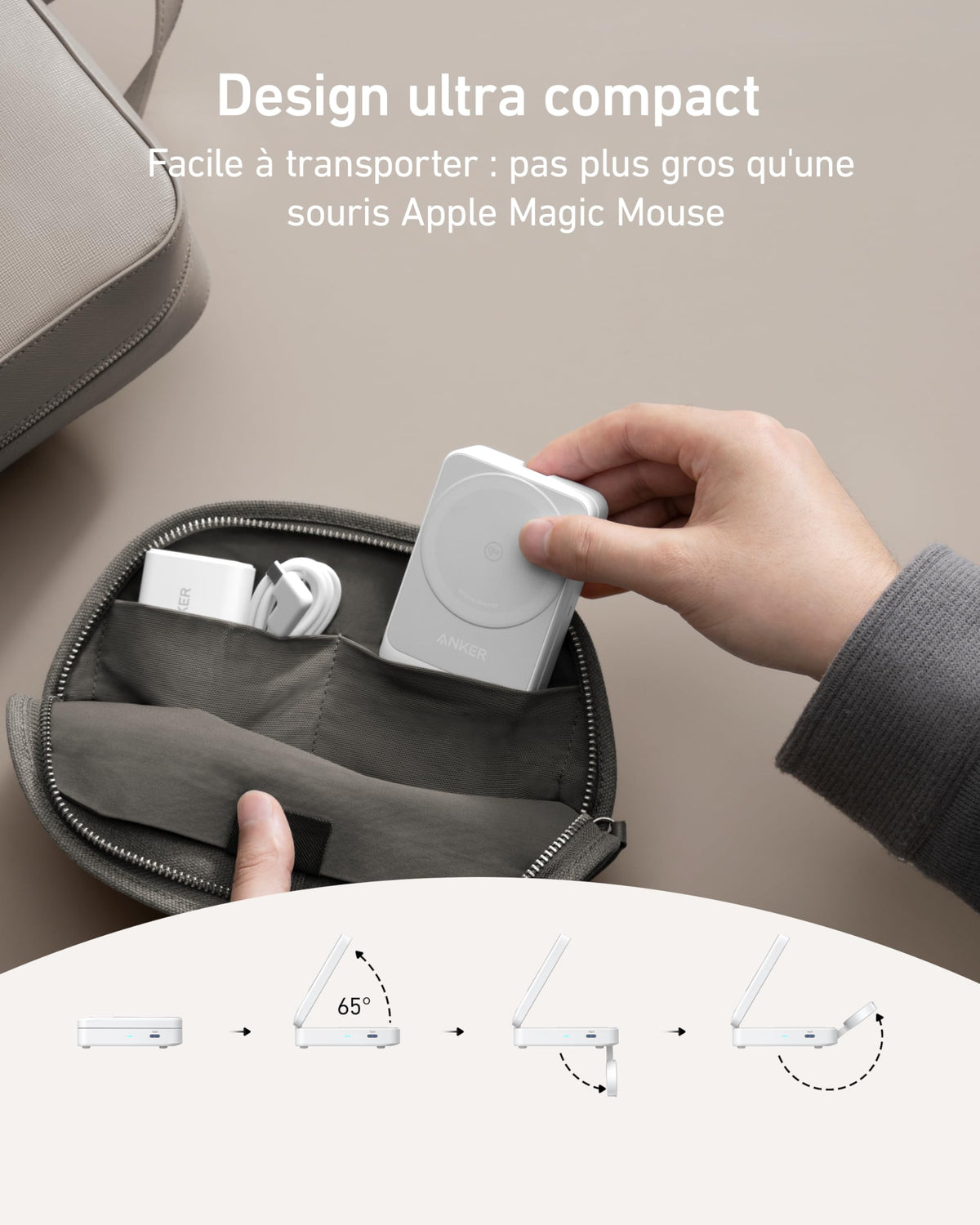 Anker MagGo Wireless Charging Station (Foldable 3-in-1) - B2557 - view 5