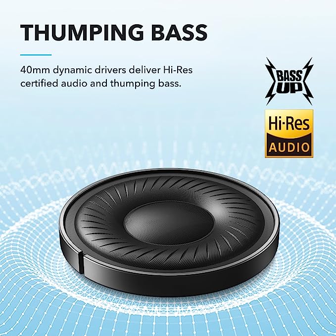 Anker Q20i Hybrid Active Noise Cancelling Headphones with 40 Hours ANC Playtime & App Control - view 3
