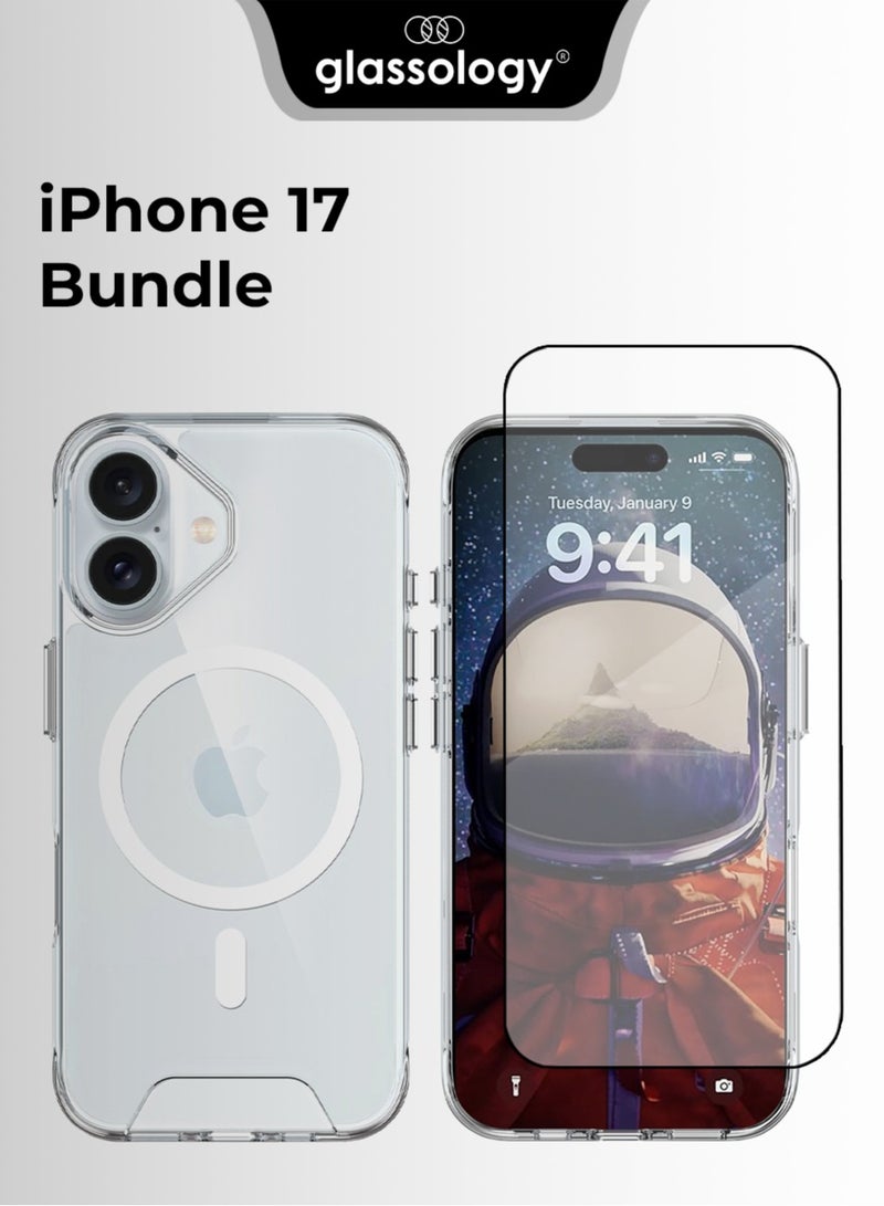 Glassology iPhone 17 Magsafe Clear Case with Screen Protector Ultimate Protection & Sleek Design Bundle for iPhone 17