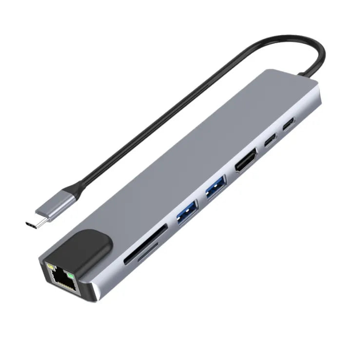 8-in-1 USB-C Hub with HDMI, SD & Fast Charging
