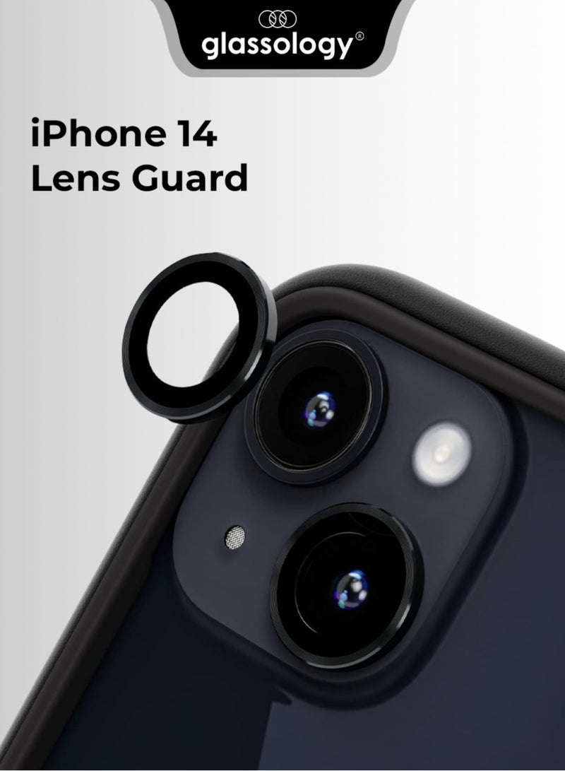 Glassology Camera Lens Screen Protector for iPhone 14 , 14 Plus 9H Hardness Transparent HD Protective Tempered Glass Protector Film Does Not Affect Night Shots for iPhone 14