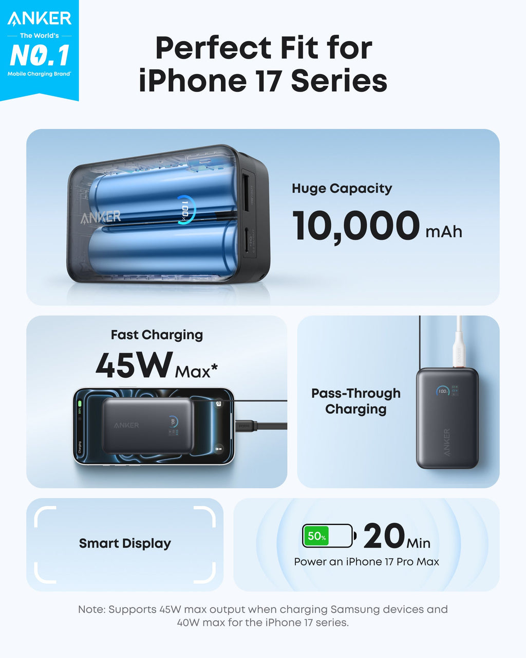 Anker Nano Power Bank 10000mAh 45W with Built-In Retractable USB-C Cable - A1638 - view 3