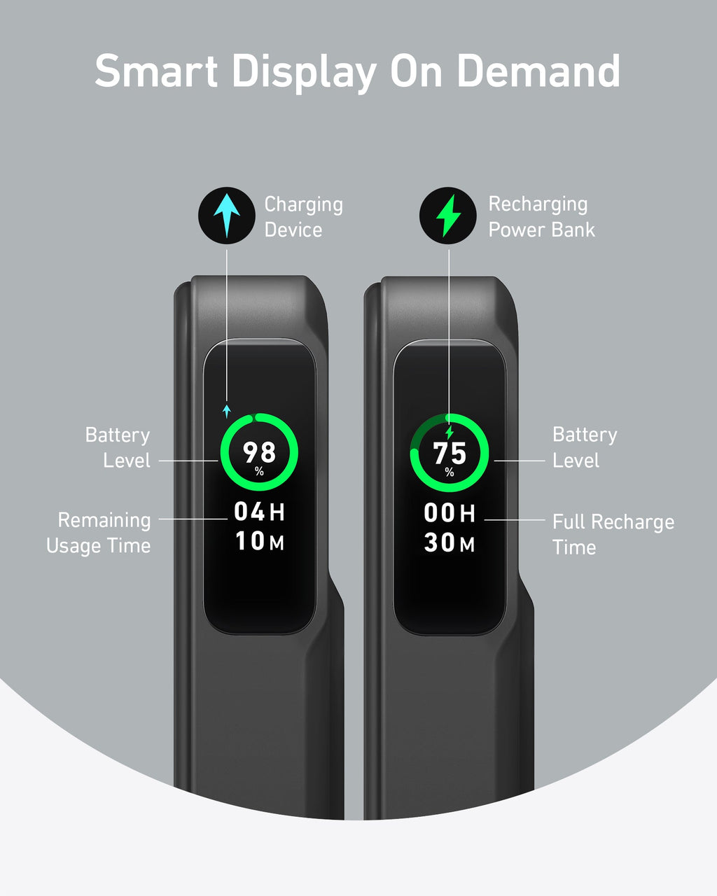 Anker MagGo Power Bank 10K 15W Ultra-Fast Magnetic Charging with Smart Display - A1654H11 - view 3