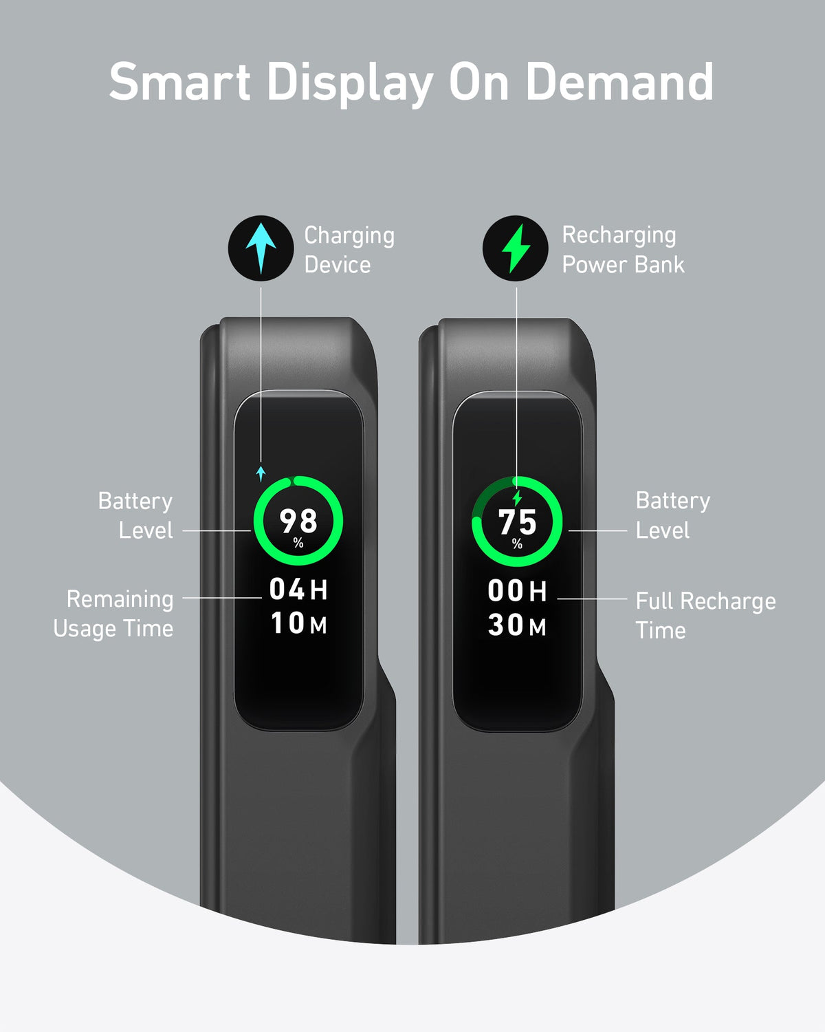 Anker MagGo Power Bank 10K 15W Ultra-Fast Magnetic Charging with Smart Display - A1654H11 - view 3