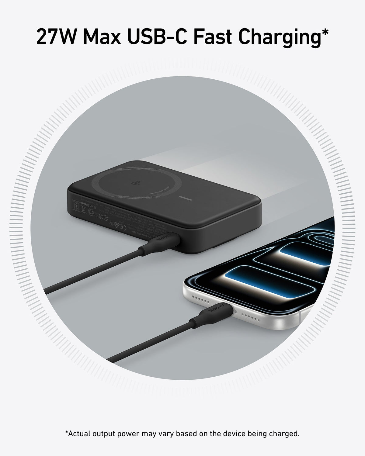 Anker MagGo Power Bank 10K 15W Ultra-Fast Magnetic Charging with Smart Display - A1654H11 - view 5