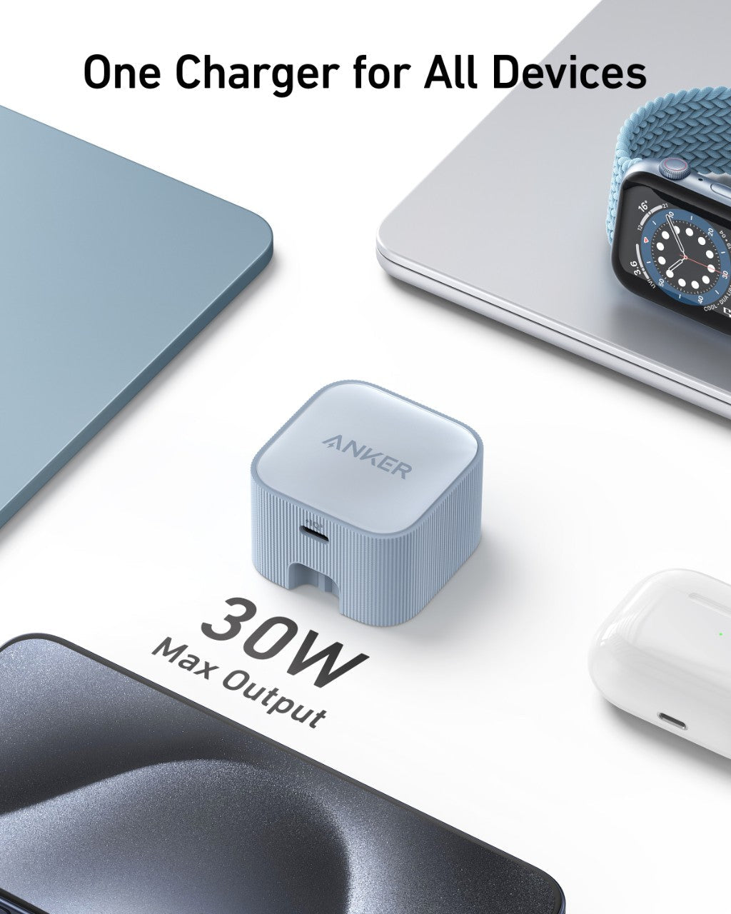 Anker Nano 30W USB-C Adapter for iPhone 15 Series - A2337 - view 3